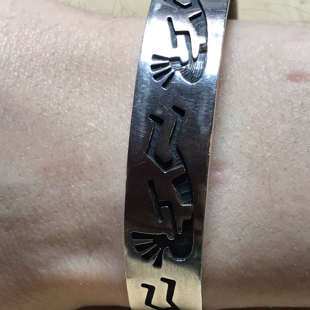 Beautiful Native Sterling Cuff - image 5